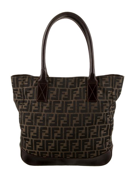 fendi zucca tote bag vintage|fendi zucca shopper tote.